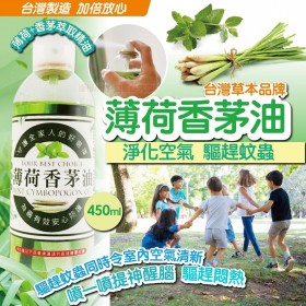 台灣製造 夏季出遊必備 水京牌2.0版 薄荷香茅450ML【4瓶免運】